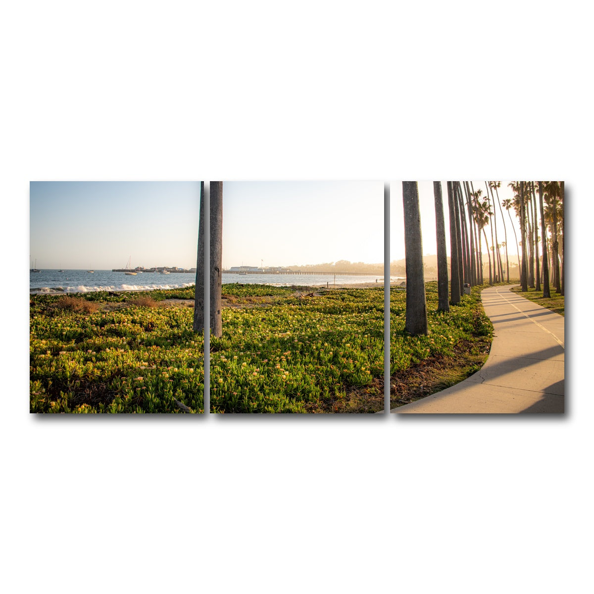 AUTO-MOCKUP WHITE | Santa Barbara Bike Path | 3 Piece | Gallery Wrap Canvas | group=18x24