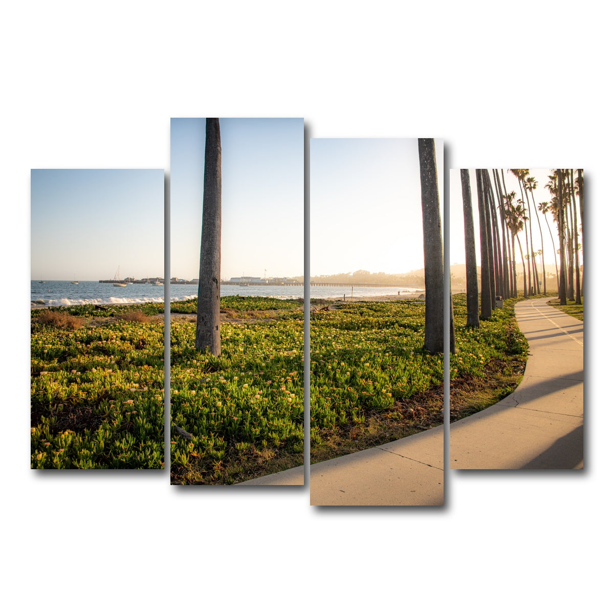 AUTO-MOCKUP WHITE | Santa Barbara Bike Path | 4 Piece | Gallery Wrap Canvas | group=4_normal