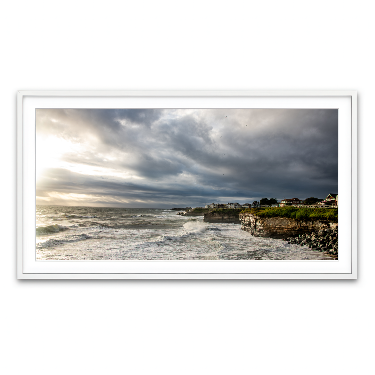 Framed Print 2x1 White