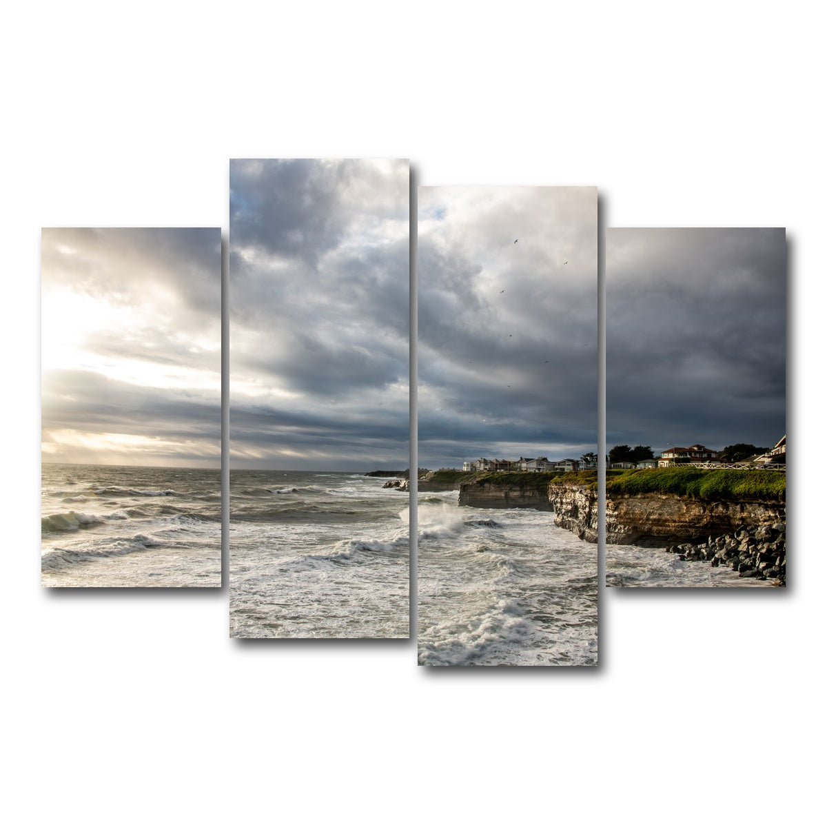 AUTO-MOCKUP WHITE | Santa Cruz Sunset | 4 Piece | Gallery Wrap Canvas | group=4_short