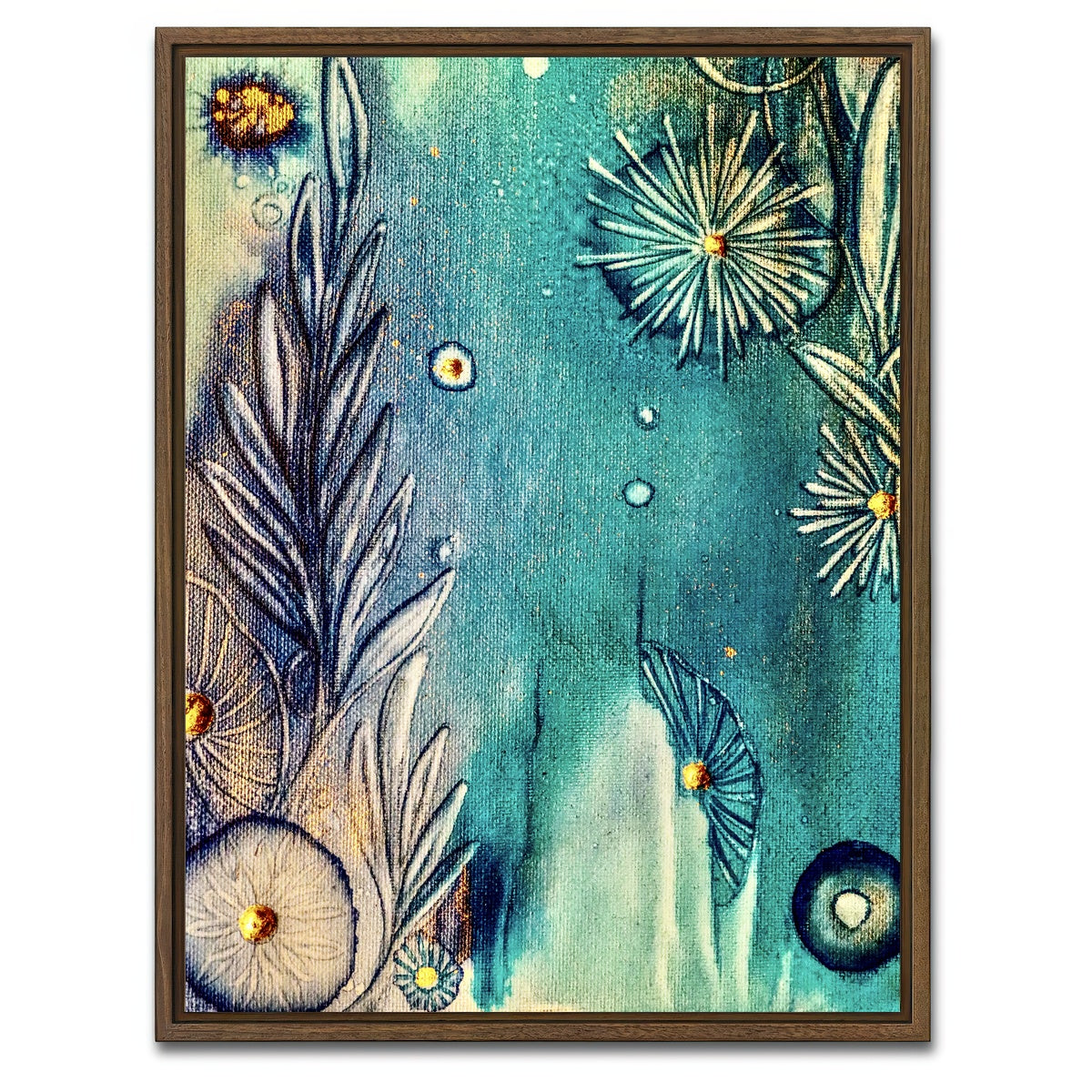 AUTO-MOCKUP WHITE | Sapphire Reef | 1 Piece | Walnut Framed Canvas | group=3x4