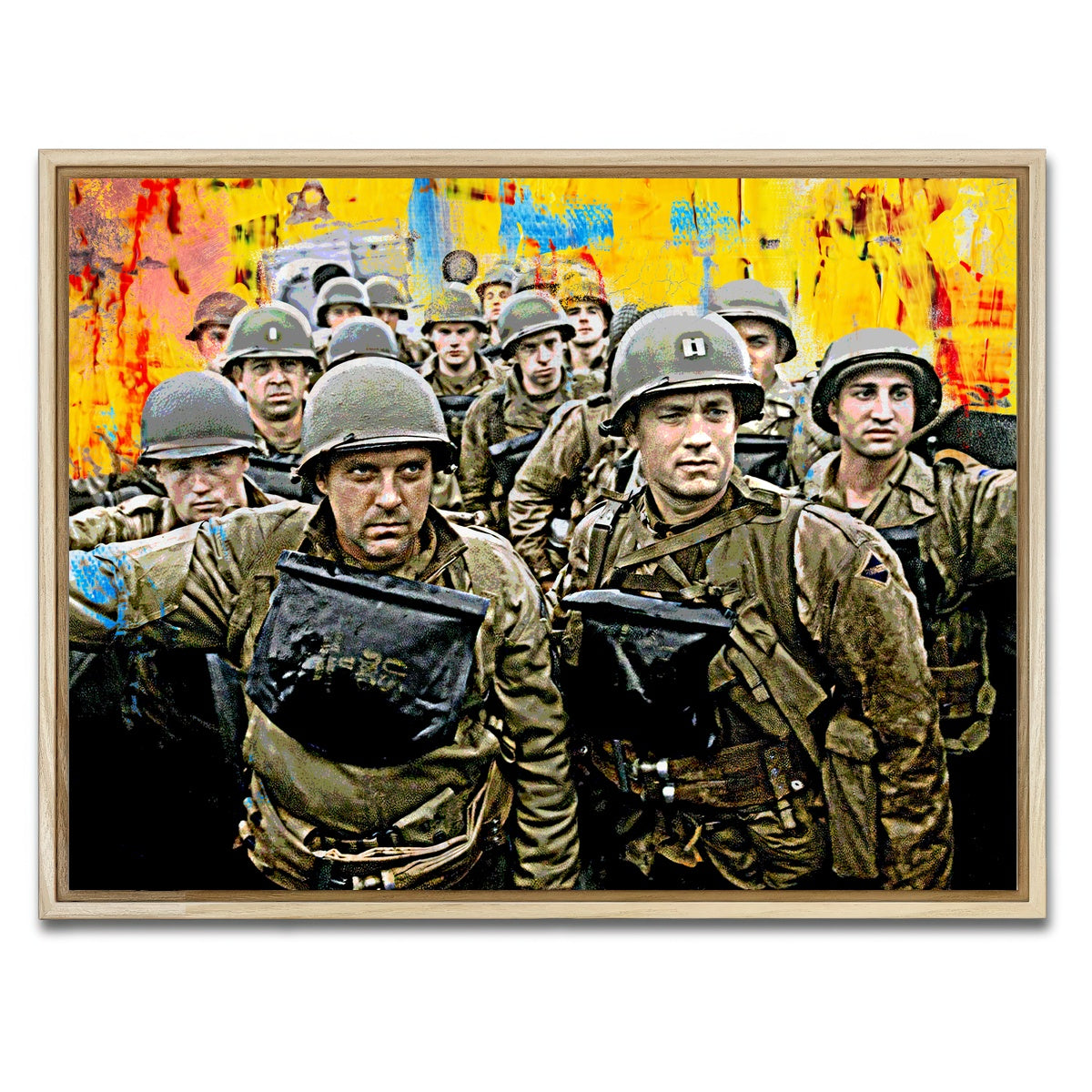 AUTO-MOCKUP WHITE | Saving Private Ryan Abstract | 1 Piece | Natural Framed Canvas | group=4x3