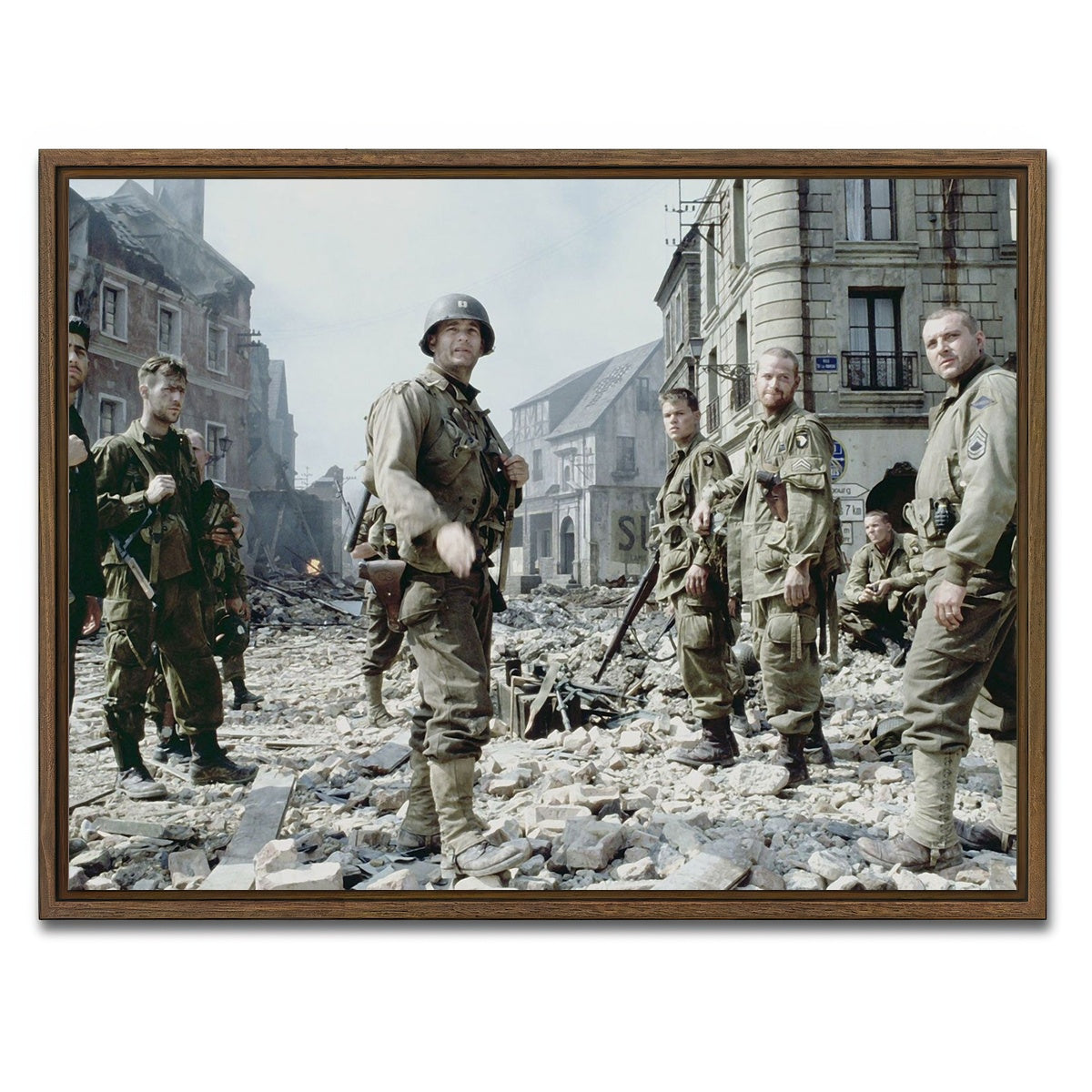 AUTO-MOCKUP WHITE | Saving Private Ryan | 1 Piece | Walnut Framed Canvas | group=4x3