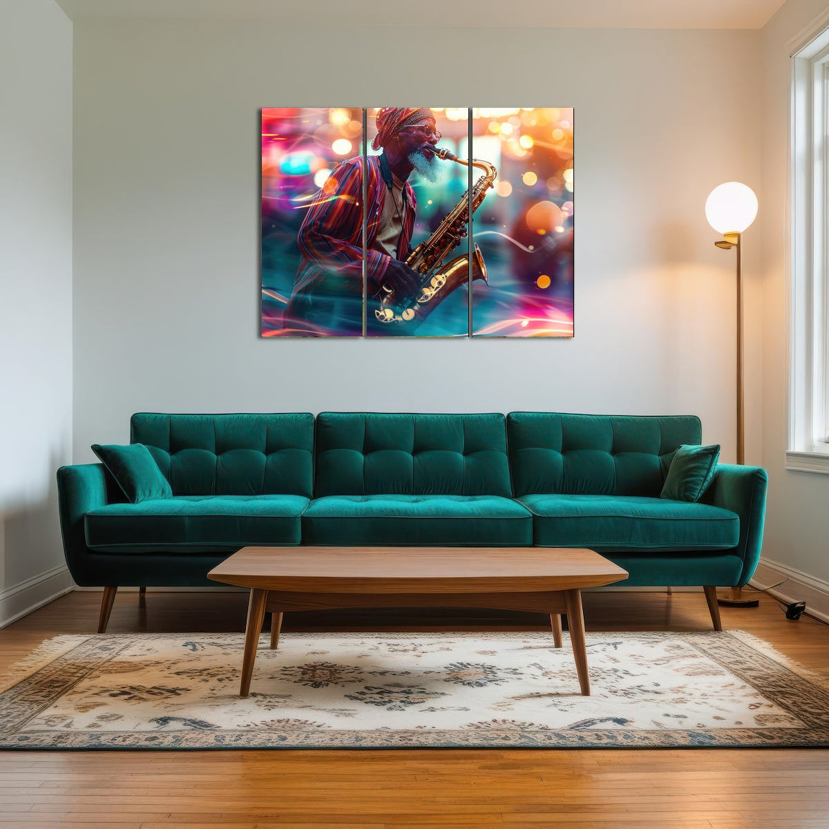 AUTO-MOCKUP ROOM | Saxophonist in the city lights