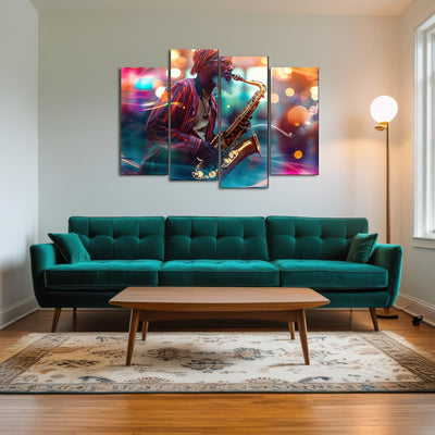 AUTO-MOCKUP ROOM | Saxophonist in the city lights