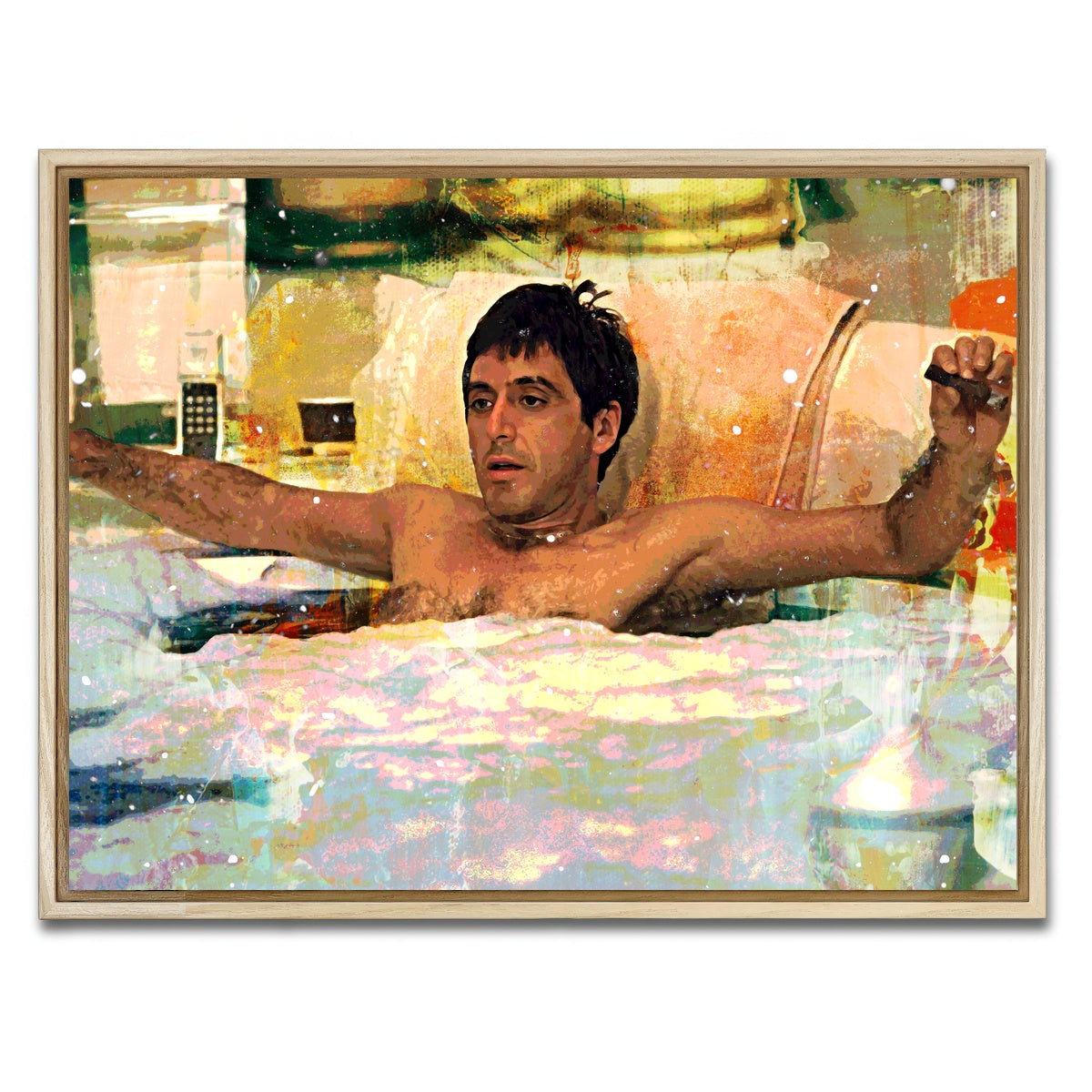 AUTO-MOCKUP WHITE | Scarface Bathtub | 1 Piece | Natural Framed Canvas | group=4x3
