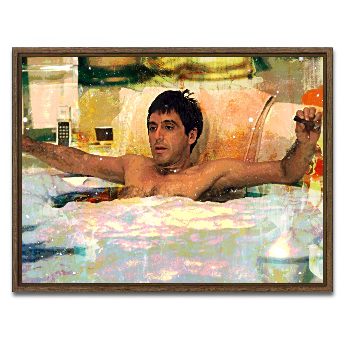 AUTO-MOCKUP WHITE | Scarface Bathtub | 1 Piece | Walnut Framed Canvas | group=4x3