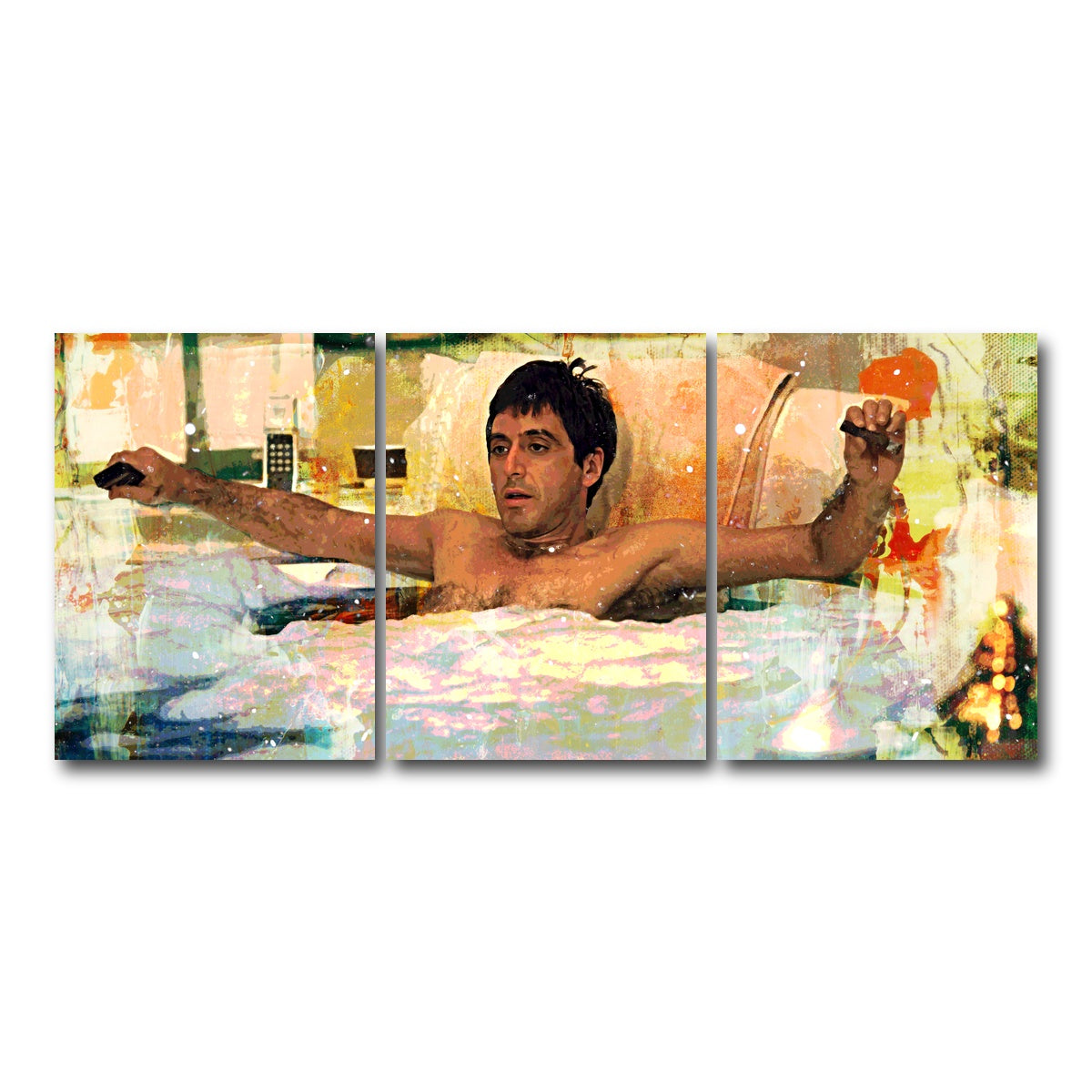 AUTO-MOCKUP WHITE | Scarface Bathtub | 3 Piece | Gallery Wrap Canvas | group=18x24