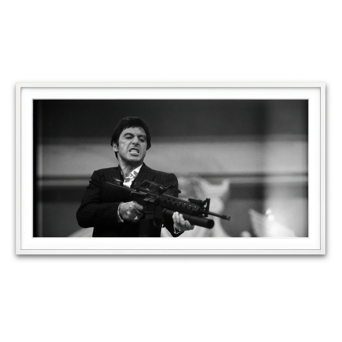Framed Print 2x1 White
