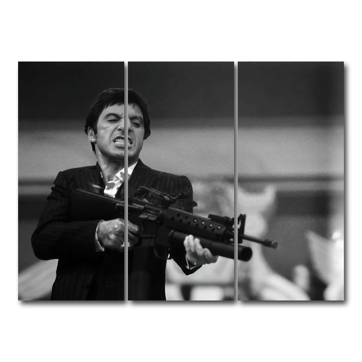AUTO-MOCKUP WHITE | Scarface Black & White | 3 Piece | Gallery Wrapped | group=8x18