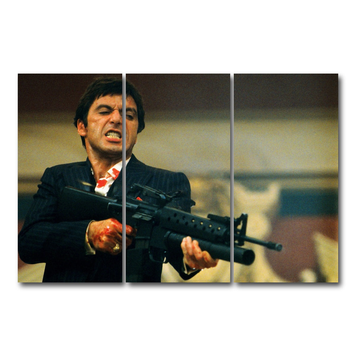 AUTO-MOCKUP WHITE | Scarface | 3 Piece | Gallery Wrap Canvas | group=12x24