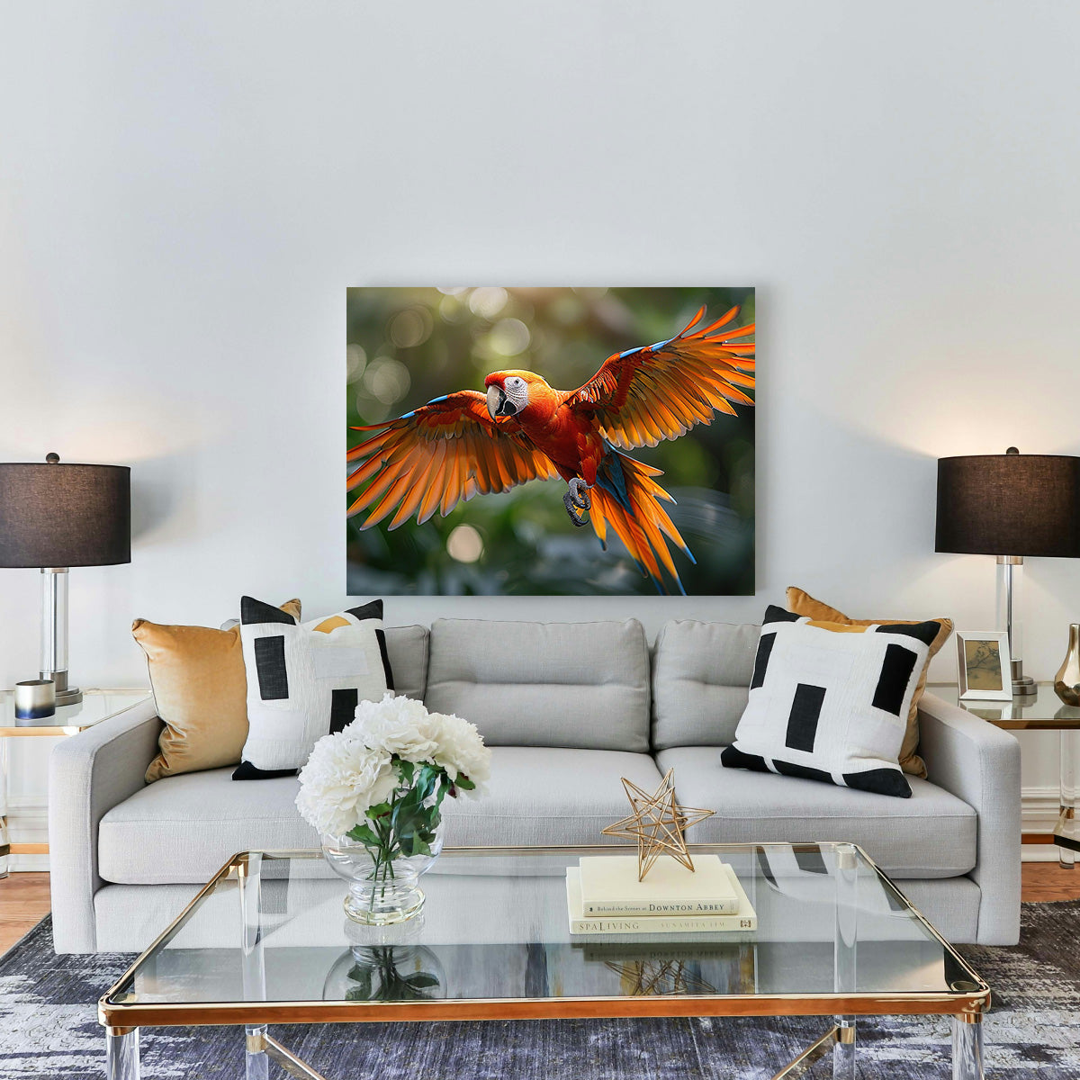 Scarlet Macaw in Flight Wall Art