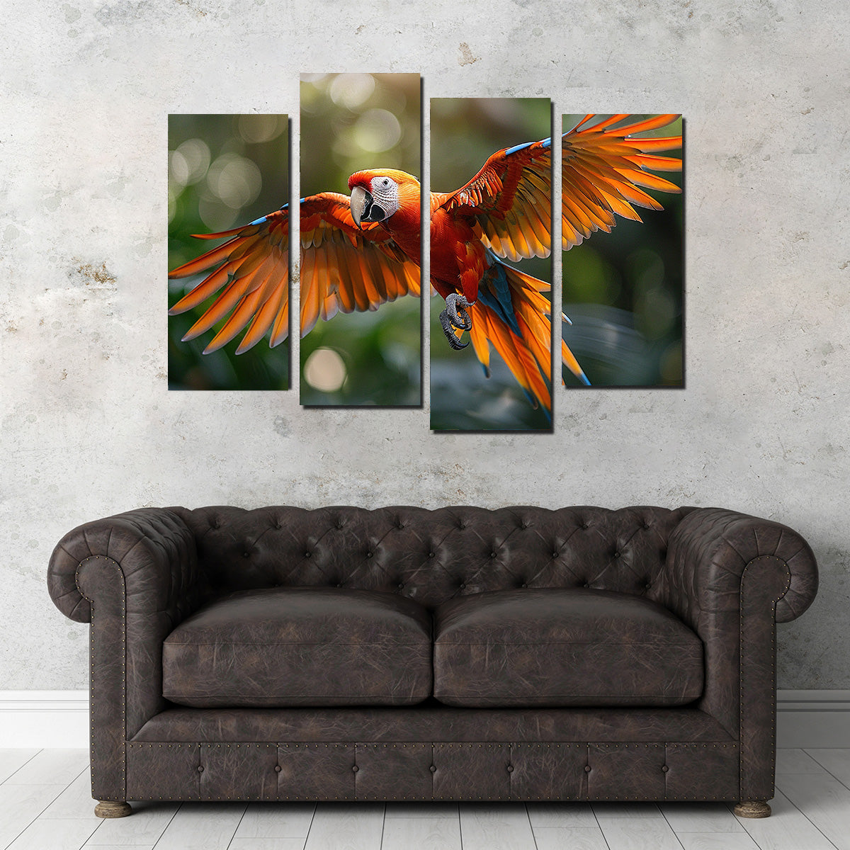 Scarlet Macaw in Flight Wall Art