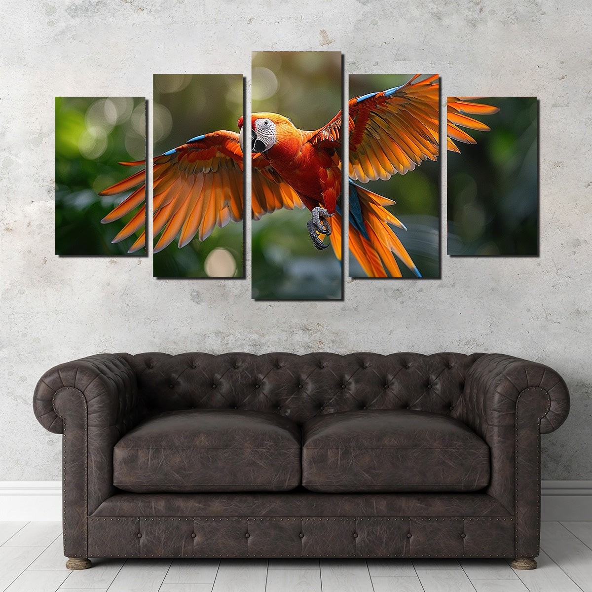 Scarlet Macaw in Flight Wall Art