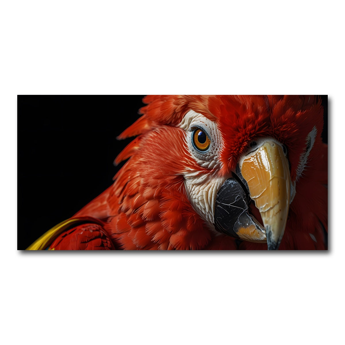 AUTO-MOCKUP WHITE | Scarlet Macaw close-up | 1 Piece | Gallery Wrap Canvas | group=2x1