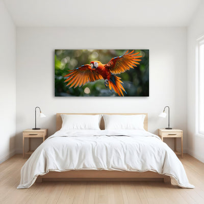 AUTO-MOCKUP ROOM | Scarlet Macaw in Flight