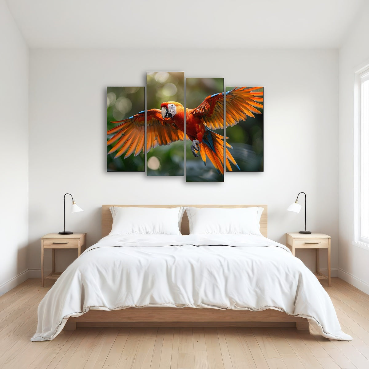 AUTO-MOCKUP ROOM | Scarlet Macaw in Flight