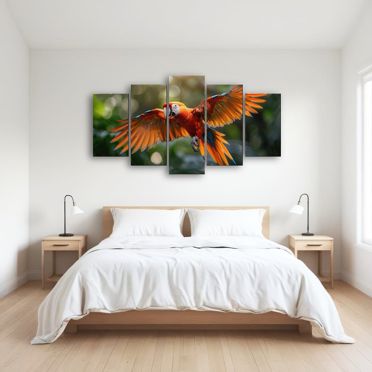 AUTO-MOCKUP ROOM | Scarlet Macaw in Flight