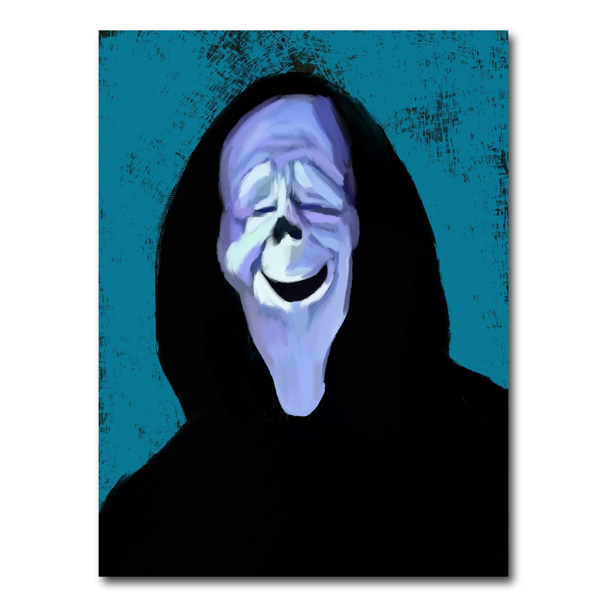 AUTO-MOCKUP WHITE | Scary Movie Ghostface | 1 Piece | Gallery Wrap Canvas | group=3x4