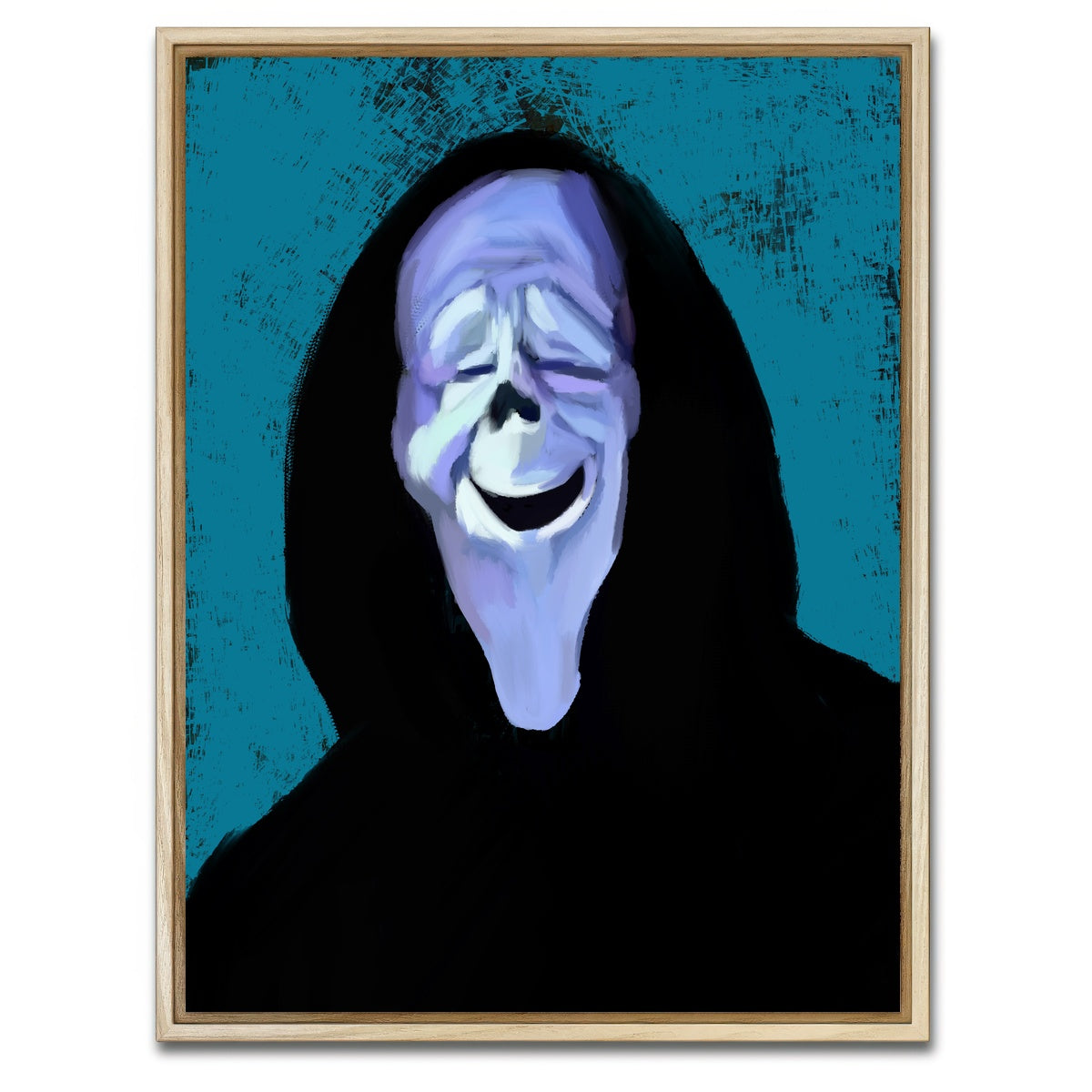 AUTO-MOCKUP WHITE | Scary Movie Ghostface | 1 Piece | Natural Framed Canvas | group=3x4