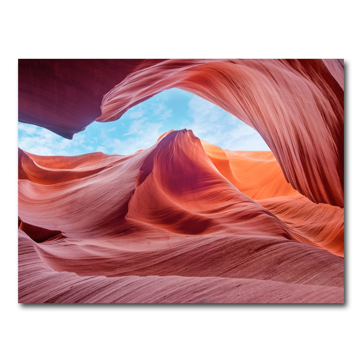 AUTO-MOCKUP WHITE | Scenic Antelope Canyon | 1 Piece | Gallery Wrap Canvas | group=4x3