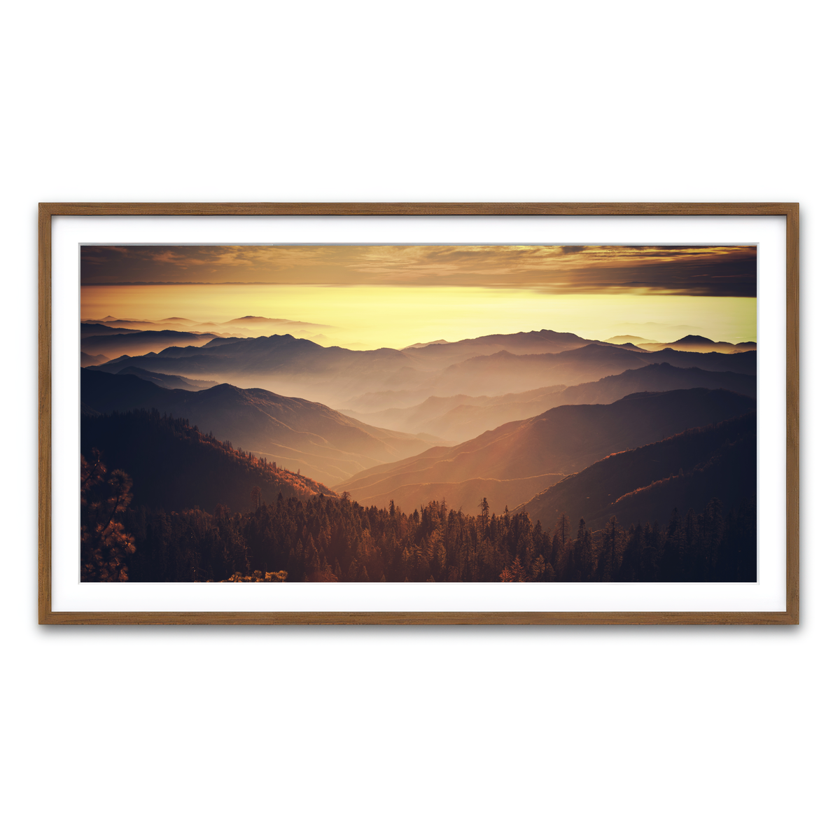 Framed Print 2x1 Walnut