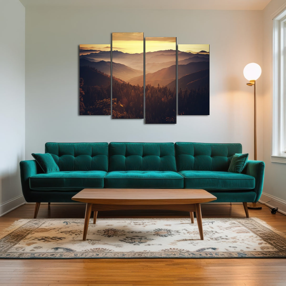 AUTO-MOCKUP ROOM | Scenic Sunset Sierra Nevada Mountains