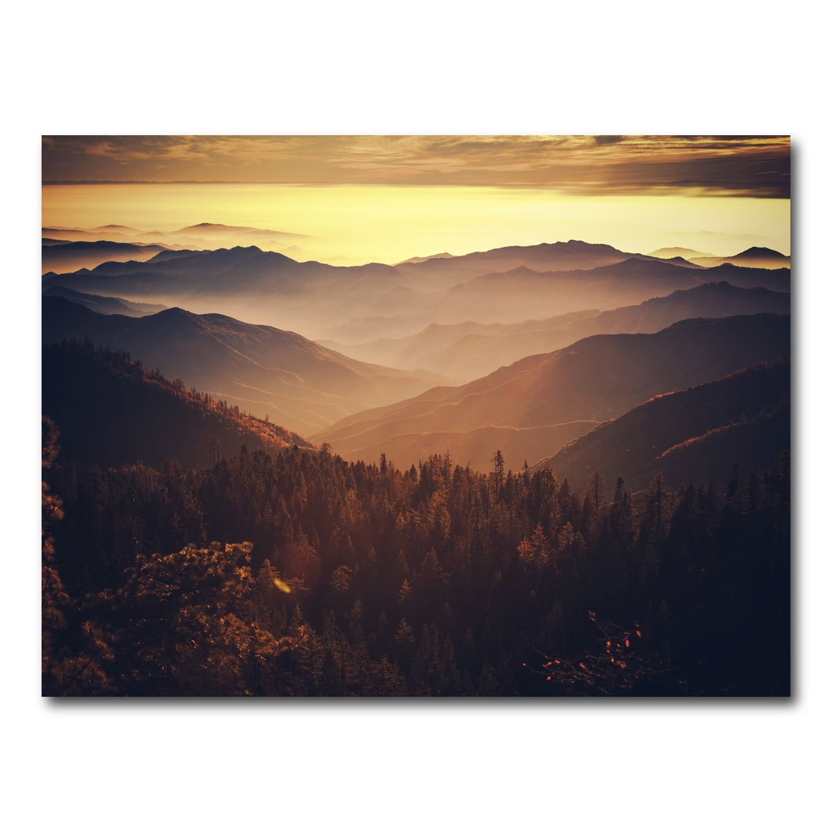 AUTO-MOCKUP WHITE | Scenic Sunset Sierra Nevada Mountains | 1 Piece | Gallery Wrap Canvas | group=4x3