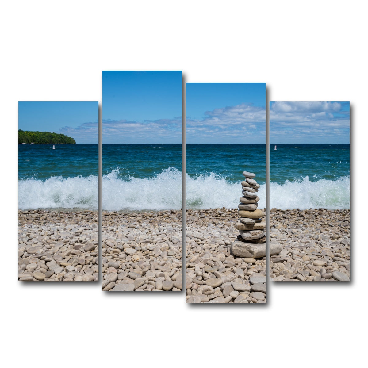 AUTO-MOCKUP WHITE | School House Beach | 4 Piece | Gallery Wrap Canvas | group=4_normal