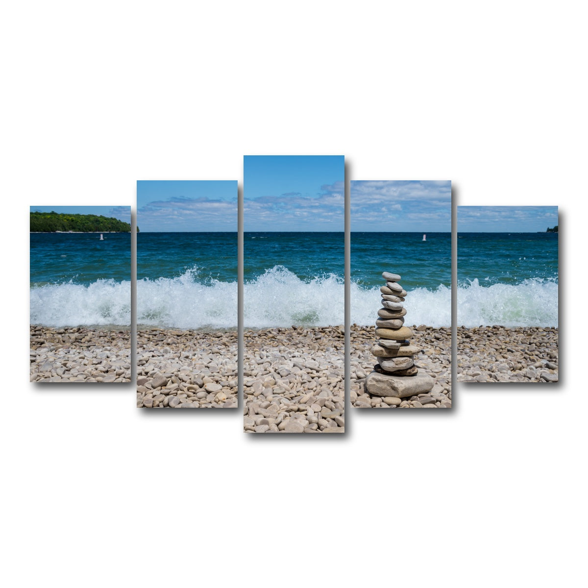 AUTO-MOCKUP WHITE | School House Beach | 5 Piece | Gallery Wrap Canvas | group=5_normal