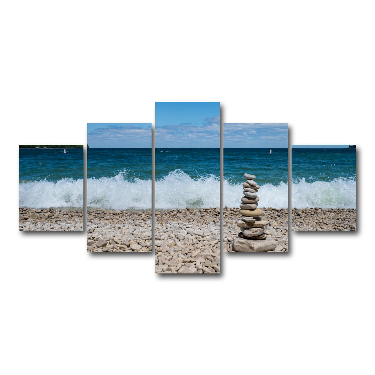 AUTO-MOCKUP WHITE | School House Beach | 5 Piece | Gallery Wrap Canvas | group=5_short