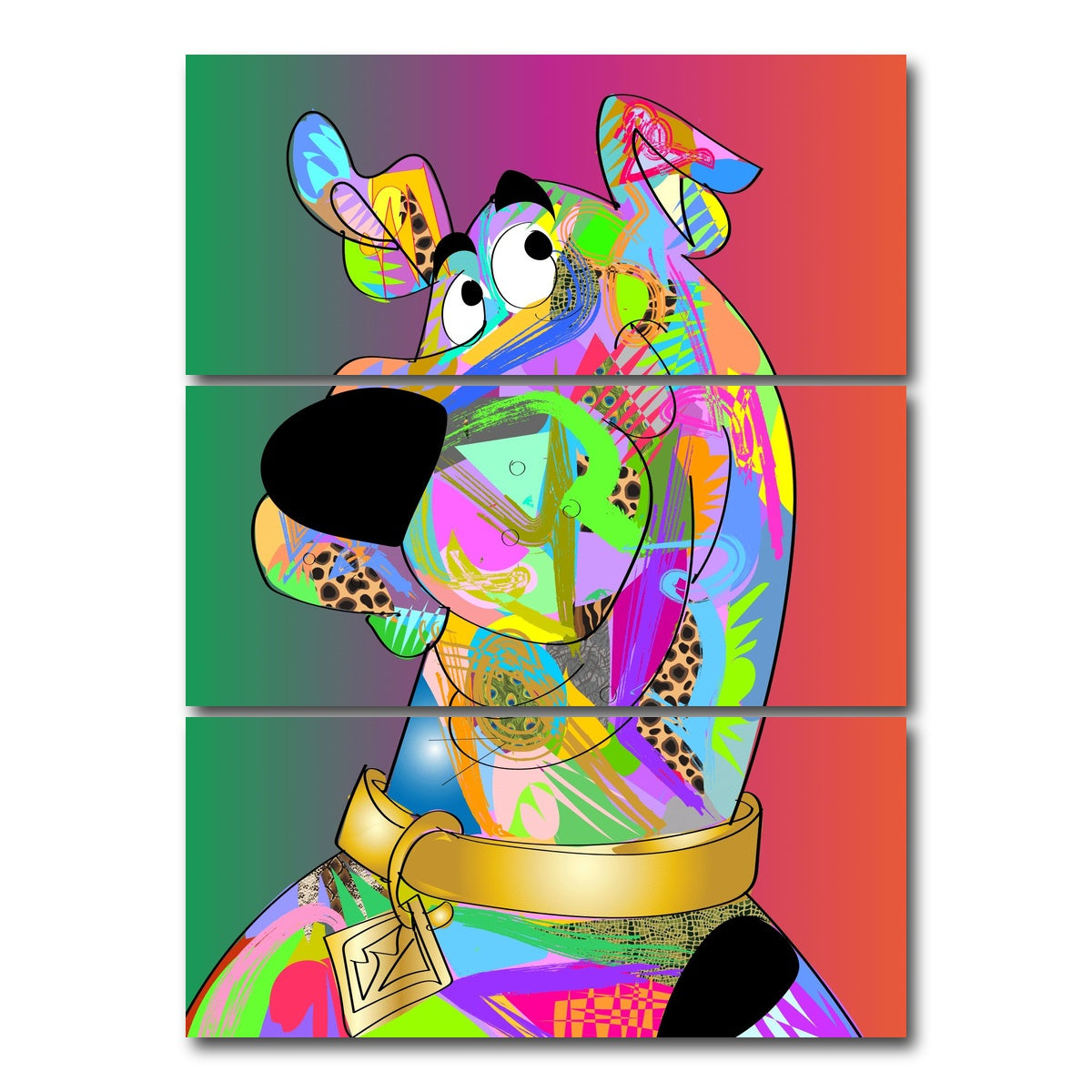 AUTO-MOCKUP WHITE | Scooby Doo | 3 Piece | Gallery Wrap Canvas | group=8x18_stacked