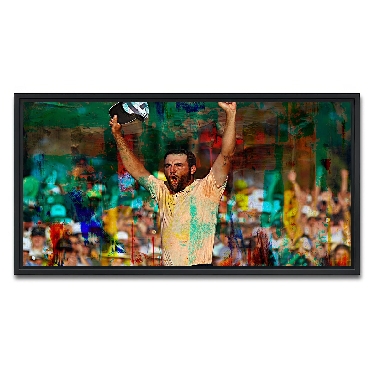 AUTO-MOCKUP WHITE | Scottie Scheffler | 1 Piece | Black Framed Canvas | group=2x1