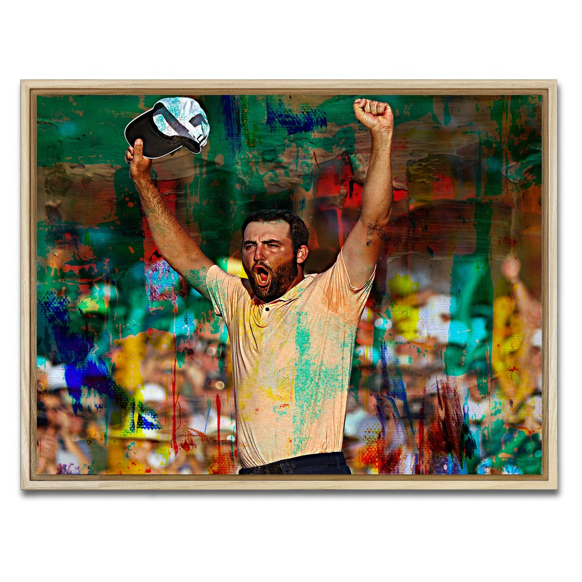 AUTO-MOCKUP WHITE | Scottie Scheffler | 1 Piece | Natural Framed Canvas | group=4x3