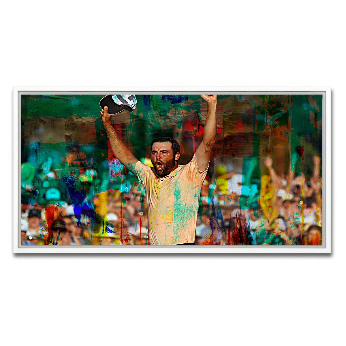 AUTO-MOCKUP WHITE | Scottie Scheffler | 1 Piece | White Framed Canvas | group=2x1
