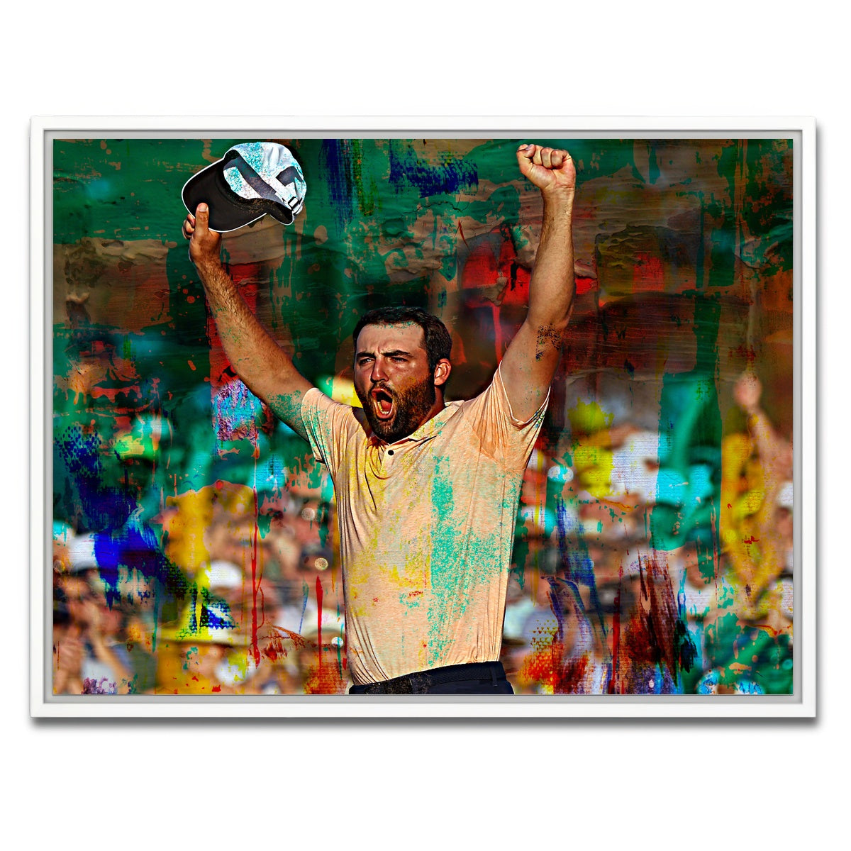 AUTO-MOCKUP WHITE | Scottie Scheffler | 1 Piece | White Framed Canvas | group=4x3