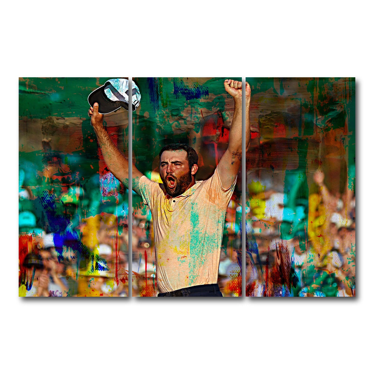 AUTO-MOCKUP WHITE | Scottie Scheffler | 3 Piece | Gallery Wrap Canvas | group=12x24