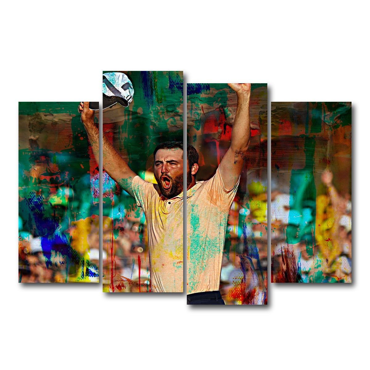 AUTO-MOCKUP WHITE | Scottie Scheffler | 4 Piece | Gallery Wrap Canvas | group=4_normal