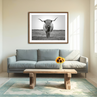 AUTO-MOCKUP ROOM | Scottish Bull Wall Art