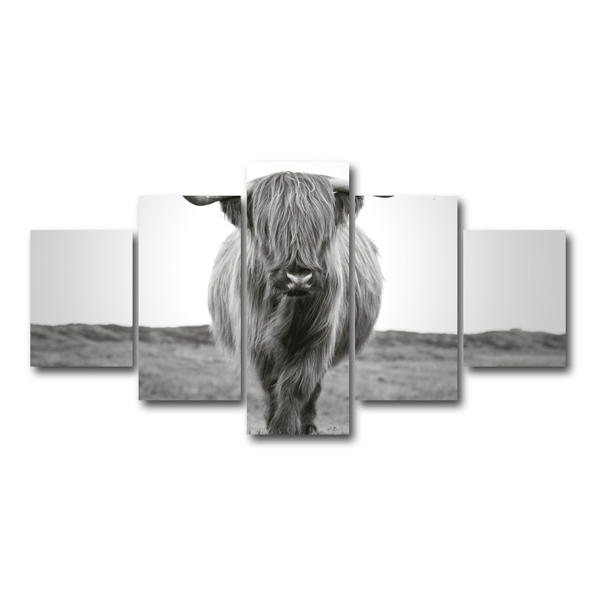 AUTO-MOCKUP WHITE | Scottish Bull | 5 Piece | Gallery Wrap Canvas | group=5_short