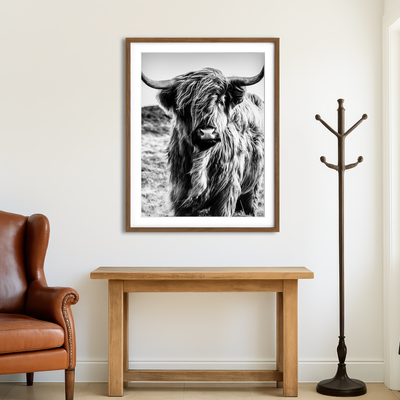 AUTO-MOCKUP ROOM | Scottish Highland Cow Wall Art