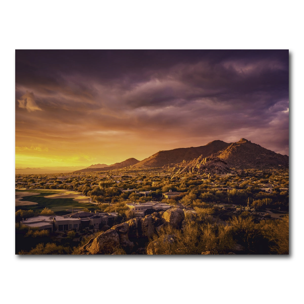 AUTO-MOCKUP WHITE | Scottsdale desert sunset | 1 Piece | Gallery Wrap Canvas | group=4x3