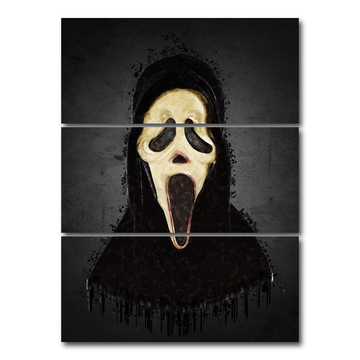 AUTO-MOCKUP WHITE | Scream Portrait | 3 Piece | Gallery Wrap Canvas | group=8x18_stacked