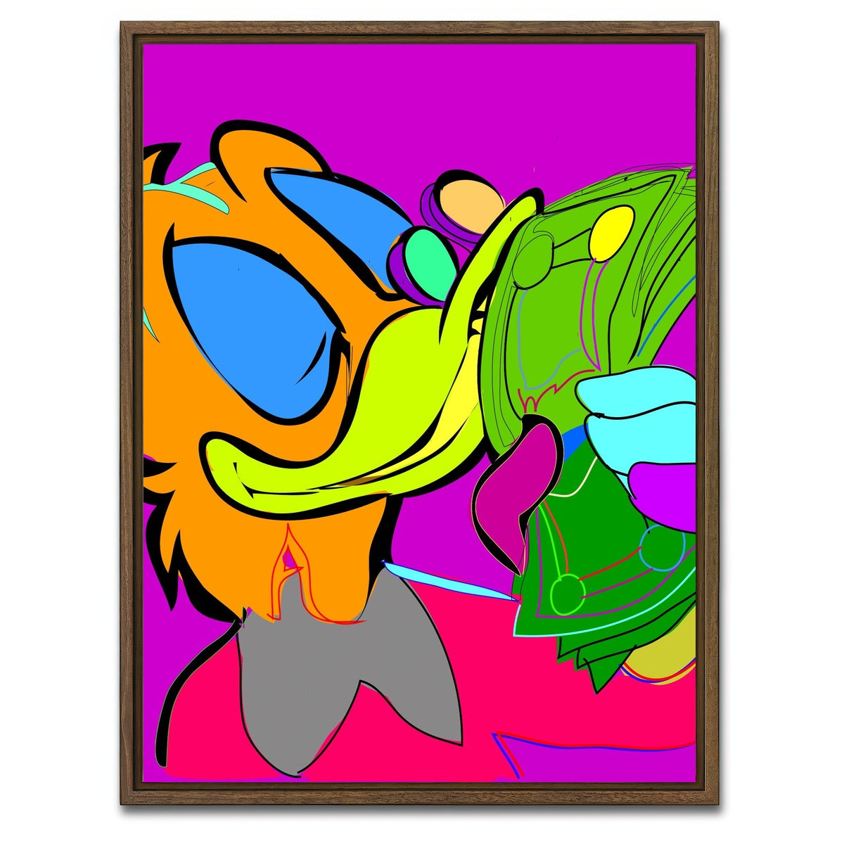 AUTO-MOCKUP WHITE | Scrooge McDuck | 1 Piece | Walnut Framed Canvas | group=3x4