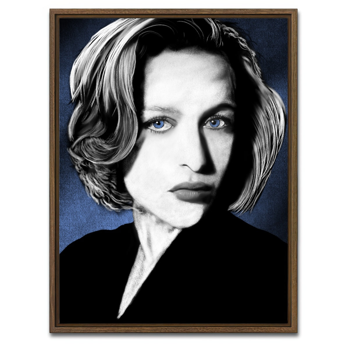 AUTO-MOCKUP WHITE | Scully 2 | 1 Piece | Walnut Framed Canvas | group=3x4