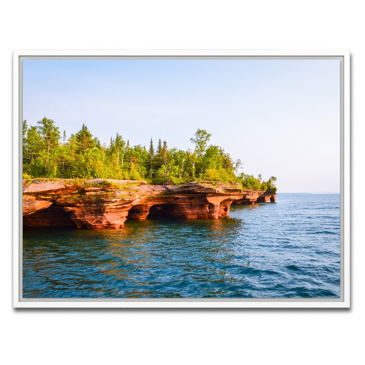 AUTO-MOCKUP WHITE | Sea Caves Apostle Islands | 1 Piece | White Framed Canvas | group=4x3