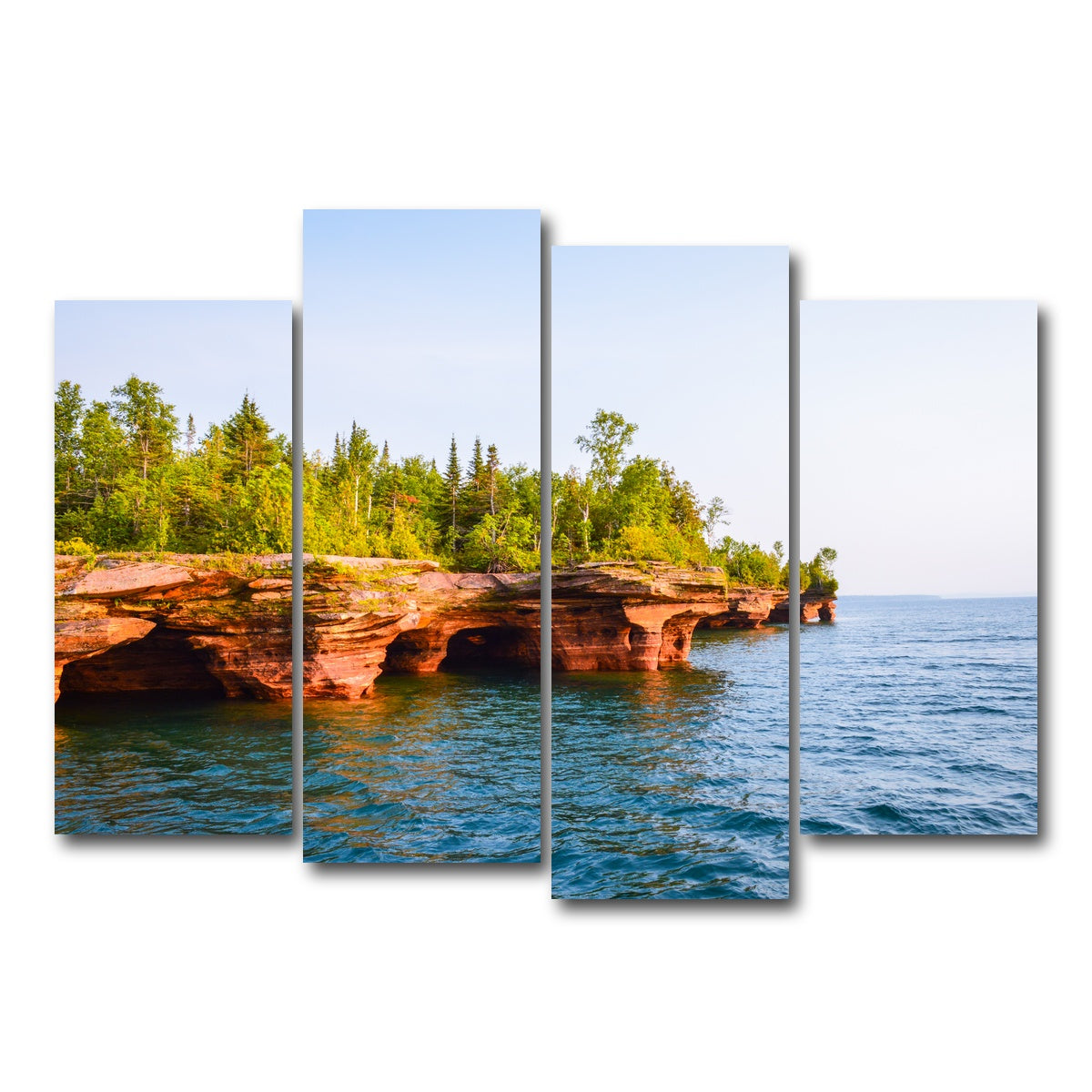 AUTO-MOCKUP WHITE | Sea Caves Apostle Islands | 4 Piece | Gallery Wrap Canvas | group=4_normal