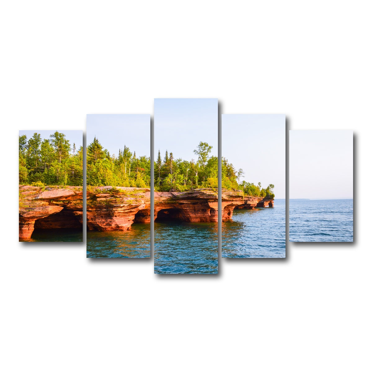 AUTO-MOCKUP WHITE | Sea Caves Apostle Islands | 5 Piece | Gallery Wrap Canvas | group=5_normal