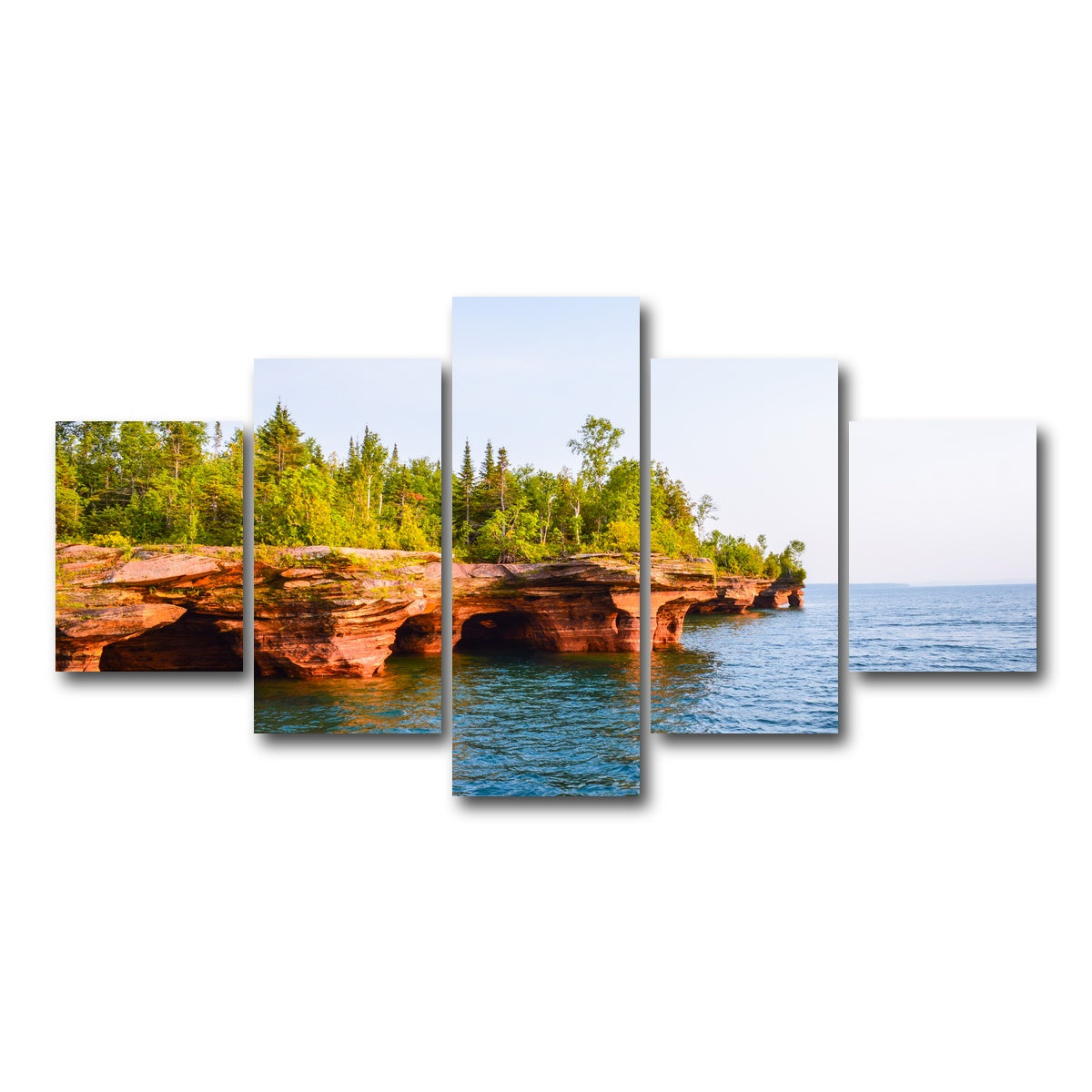 AUTO-MOCKUP WHITE | Sea Caves Apostle Islands | 5 Piece | Gallery Wrap Canvas | group=5_short