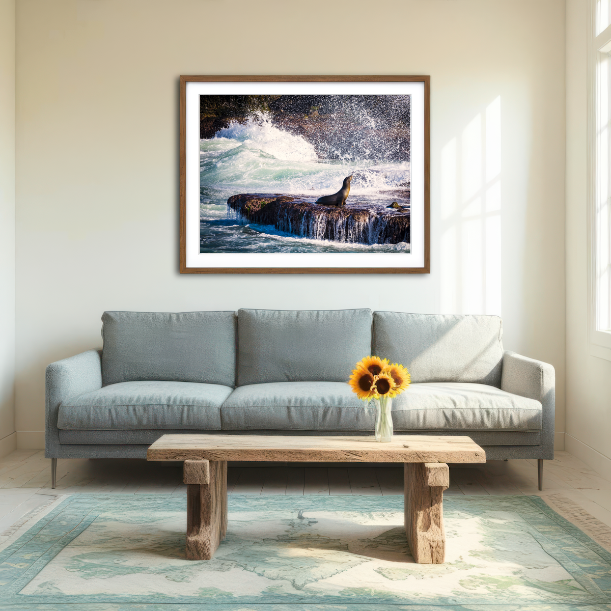AUTO-MOCKUP ROOM | Sea Lion Surf La Jolla Wall Art